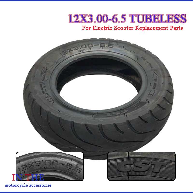 Scooter Parts - 12-дюймовая бескамерная шина 12x3.00-6.5, прочная, противоскользящая,