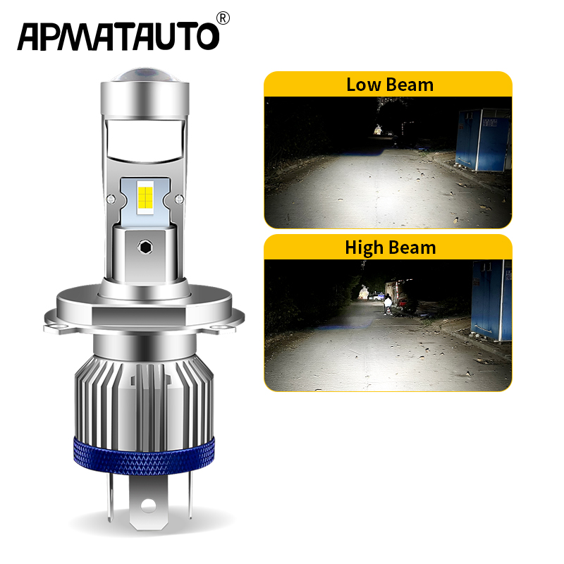 Universal Motorcycle Led Headlight Projector - H4 HS1 Светодиодные лампы для фар