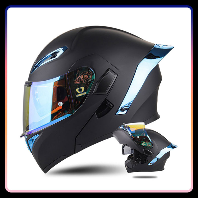 Dual Visor Motorcycle Racing Helmet - Универсальные откидные мотоциклетные шлемы Four Seasons,