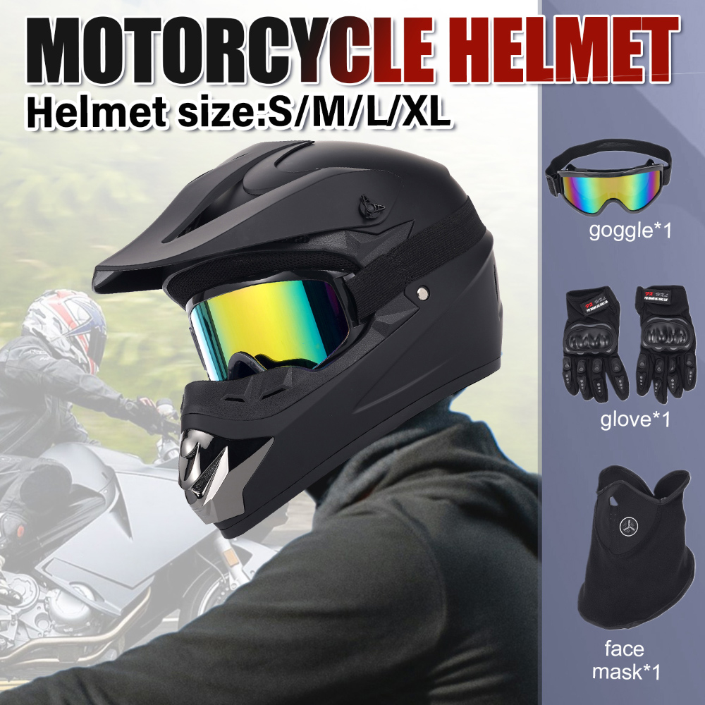 Off Road Motocross Helmet Goggles Set - Мотоциклетный шлем для бездорожья, комплект из