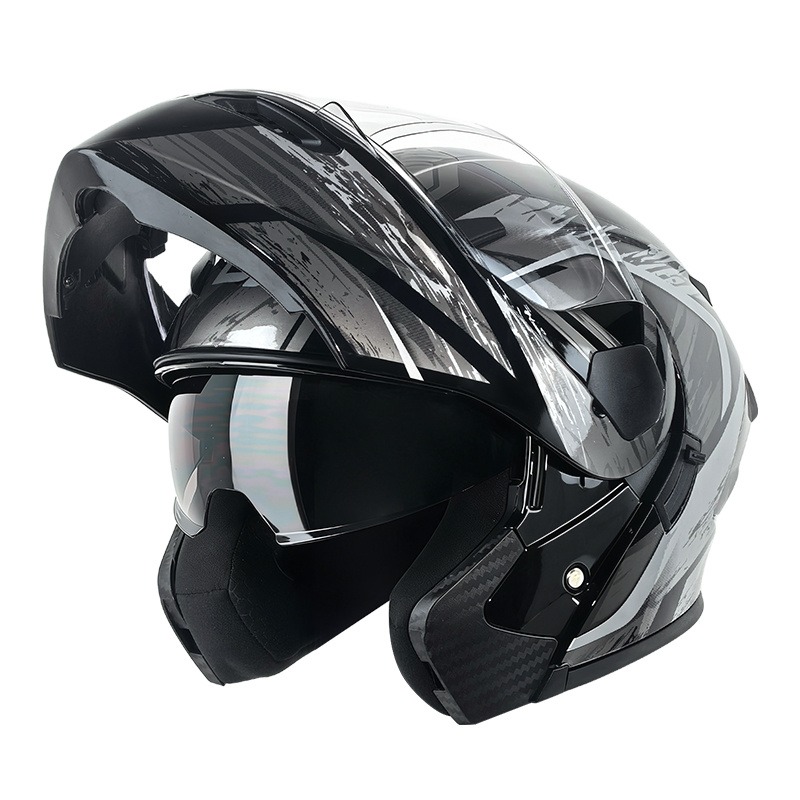 Modular Flip Up Motorcycle Helmet Dot Approved - Мотоциклетный шлем с двойным визором и