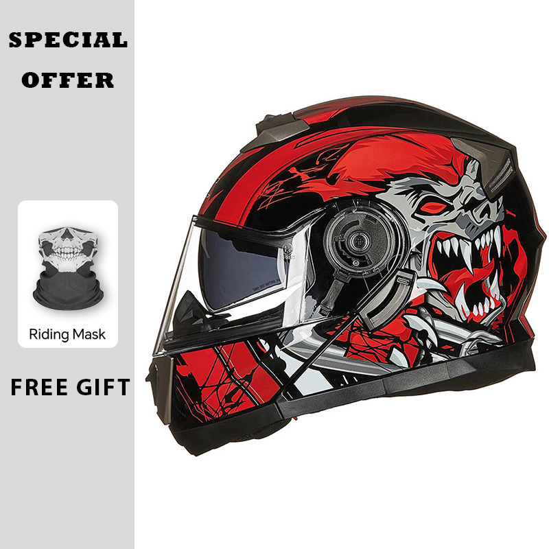 Modular Flip Up Motorcycle Helmet Dot Approved - Мотоциклетные шлемы, модульный откидной шлем, двойные