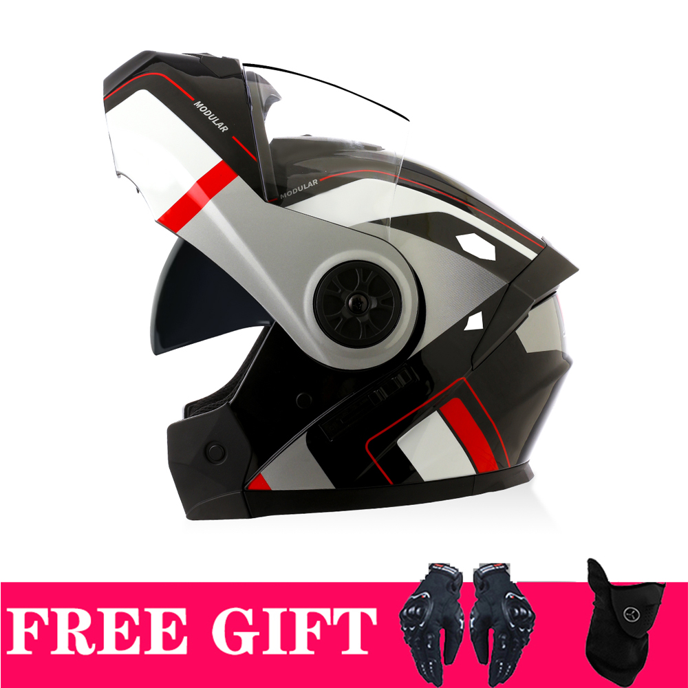 Full Face Motorcycle Helmet With Bluetooth - Двойной козырек, Bluetooth-шлем, модульный анфас, мотоциклетный
