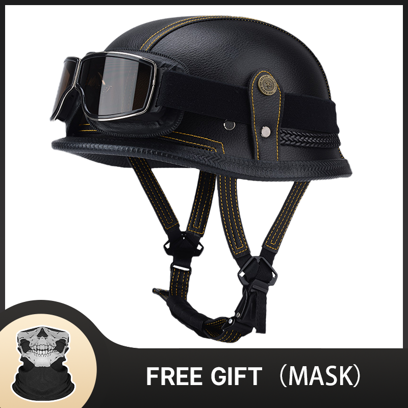 Vintage Open Face Retro Helmet - Немецкий полувинтажный шлем, классический мотоциклетный шлем