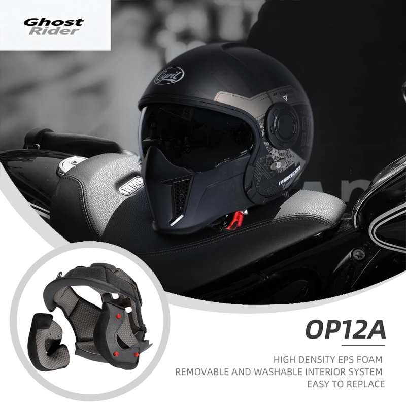 Quick Release Buckle Motorcycle Helmet - Модульный мотоциклетный шлем OP12A, двухвизорный откидной