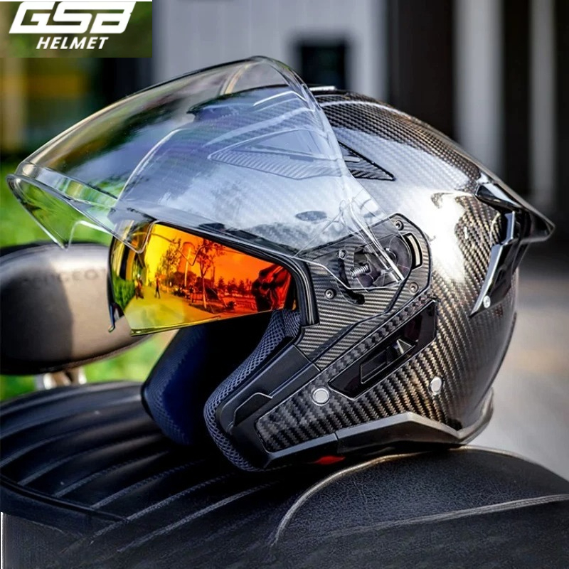 Carbon Fiber Lightweight Motorcycle Helmet - Мотоциклетный шлем GSB из углеродного волокна,