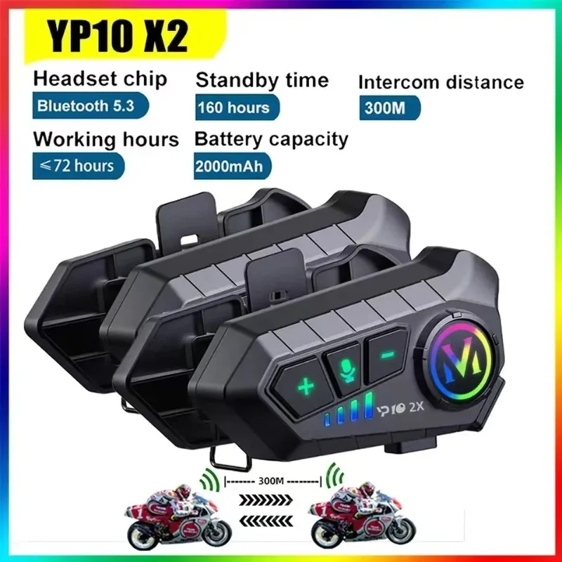 Full Face Motorcycle Helmet With Bluetooth - Bluetooth-Интерком Y10 для мотоциклетного шлема, 300
