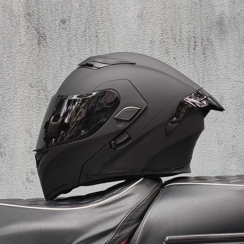 Modular Flip Up Motorcycle Helmet Dot Approved - Мотоциклетные шлемы ORZ с двойными визорами,