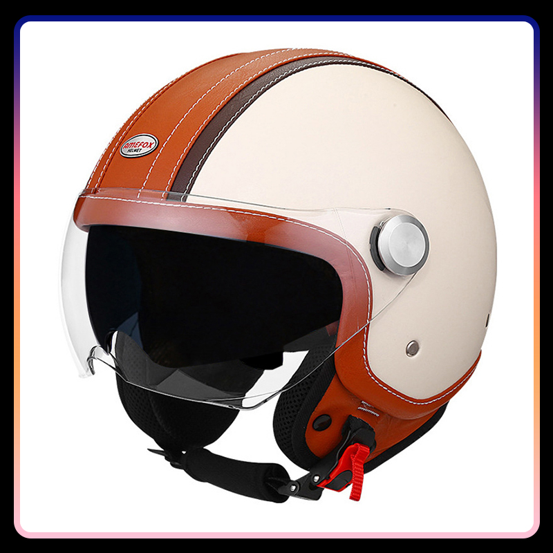 Vintage Open Face Retro Helmet - Одобренный DOT мотоциклетный шлем Daul с