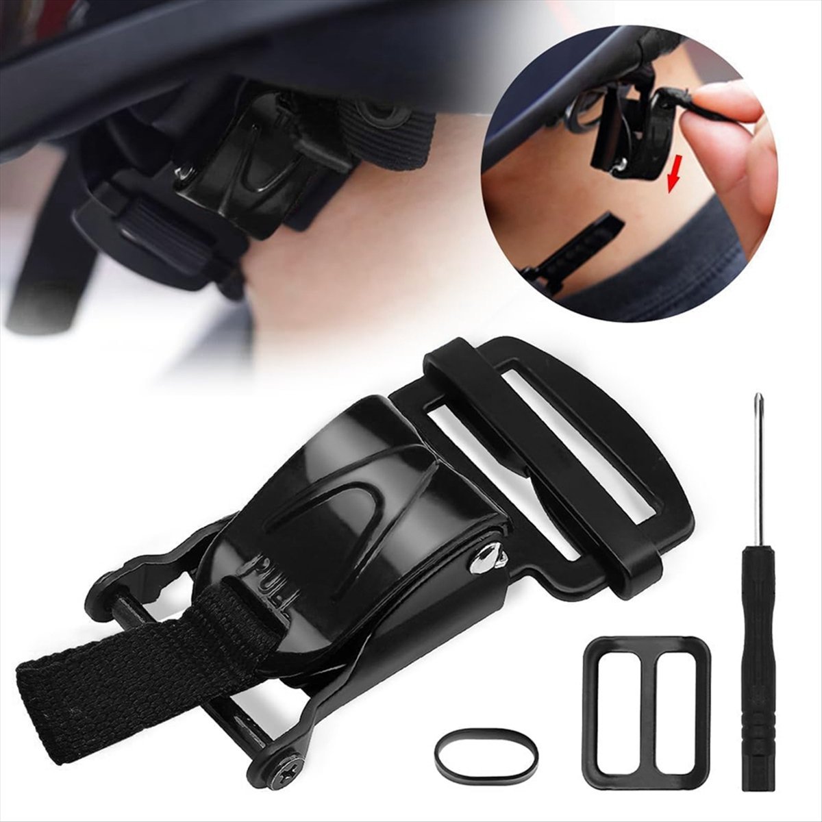 Quick Release Buckle Motorcycle Helmet - Совместимый комплект для быстрой замены пряжки