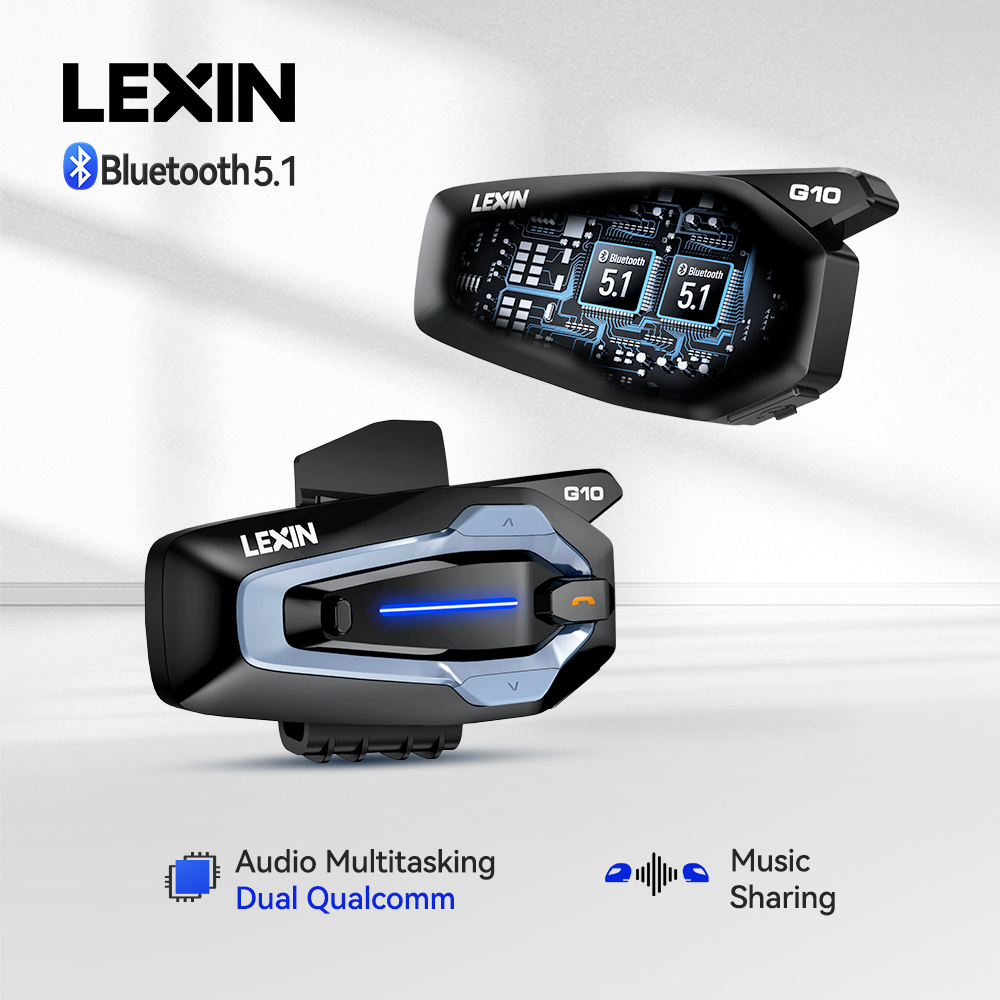 Full Face Motorcycle Helmet With Bluetooth - NEW-LEXIN G10 Мотоциклетная гарнитура для связи,