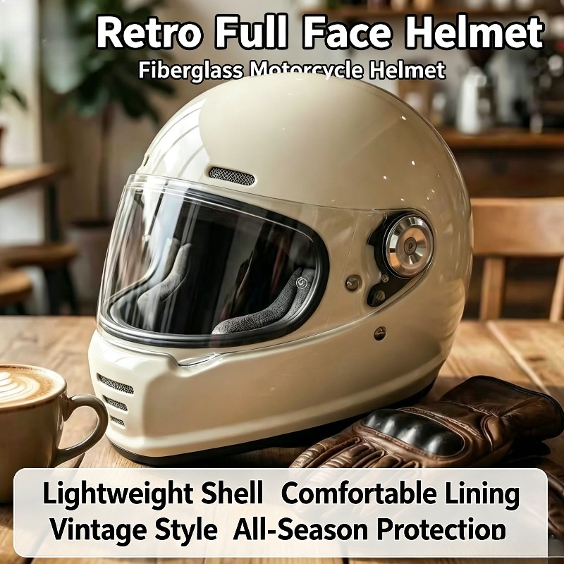 Carbon Fiber Lightweight Motorcycle Helmet - Ретро-шлем из углеродного волокна для мотоцикла,