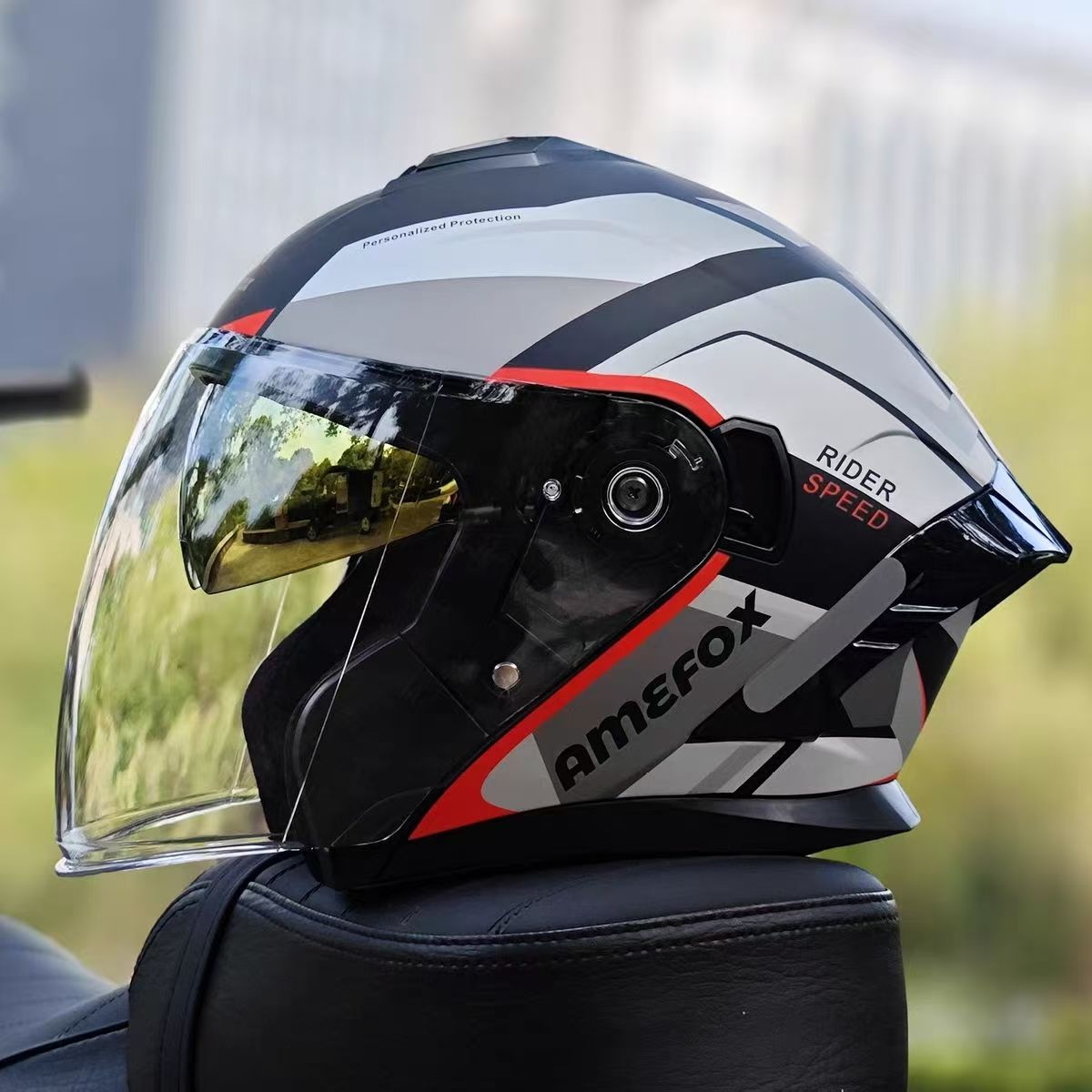 Motorcycle Helmet Inner Sun Visor Lens - Мотошлем-модуляр с двойным визором, открытый, 3/4,