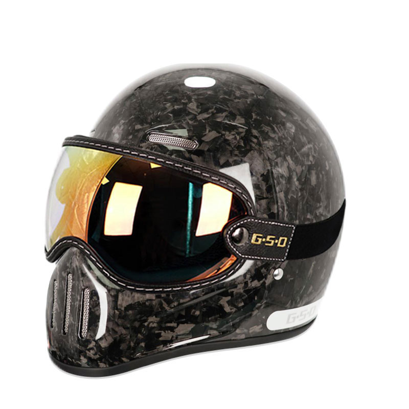 Новый ретро-шлем из углеродног – обзор и цена Carbon Fiber Lightweight Motorcycle Helmet