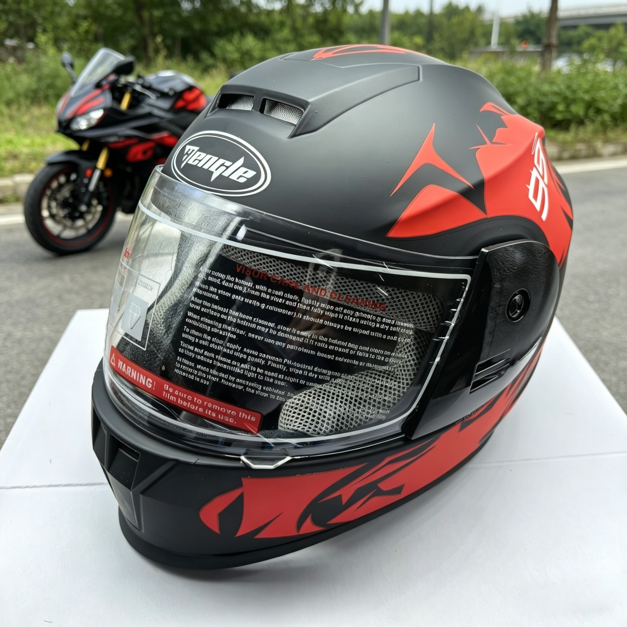 Мотошлем-интеграл с двойным ви – обзор и цена Dual Visor Motorcycle Racing Helmet