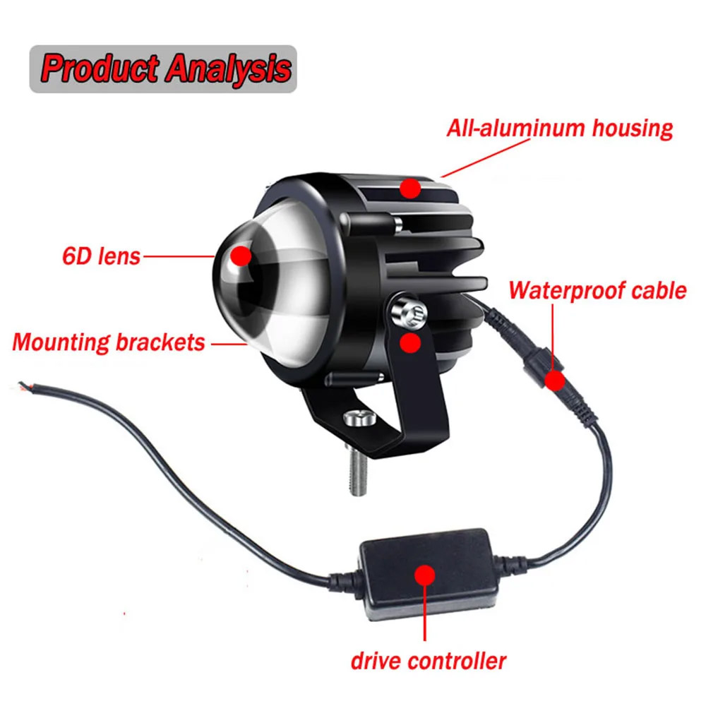 Проектор для мотоцикла, Лазерн – обзор и цена Universal Motorcycle Led Headlight Projector