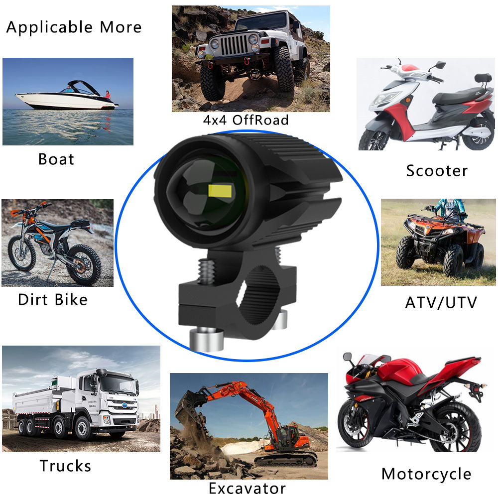 Дополнительные светодиодные фа – обзор и цена Universal Motorcycle Led Headlight Projector