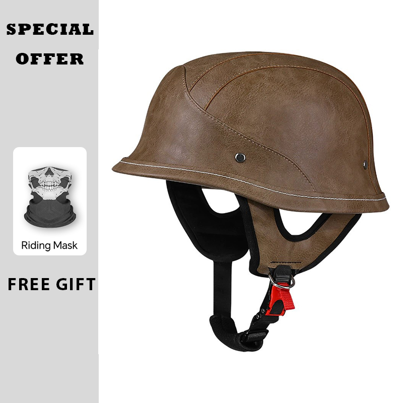 Кожаный полушлем, винтажные мо – обзор и цена Vintage Open Face Retro Helmet