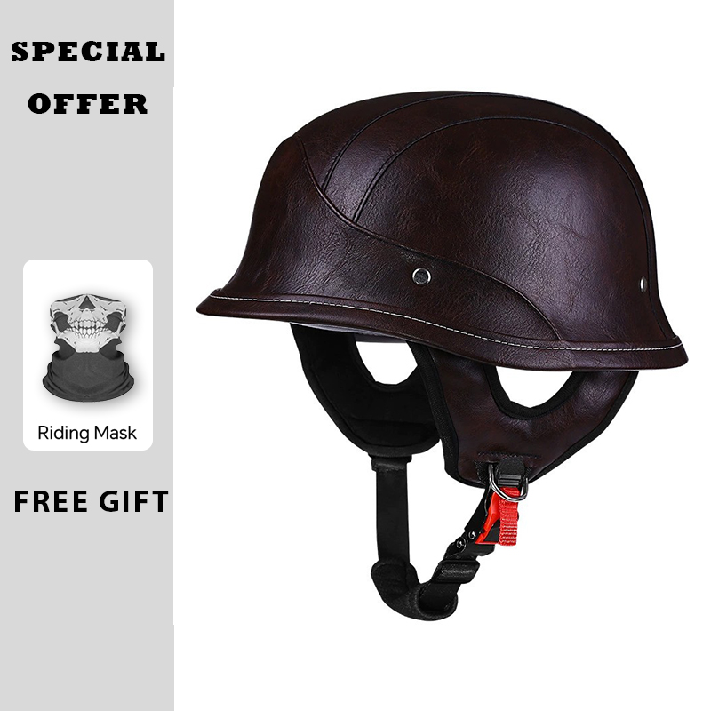 Кожаный полушлем, винтажные мо – обзор и цена Vintage Open Face Retro Helmet