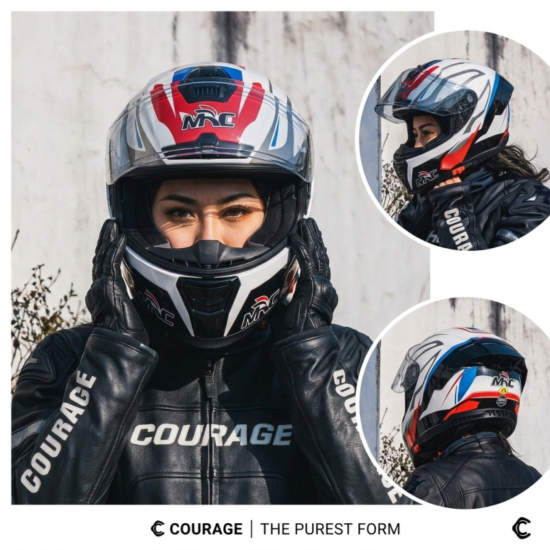 Мотошлем-модуляр 2026 MRC с от – обзор и цена Dual Visor Motorcycle Racing Helmet
