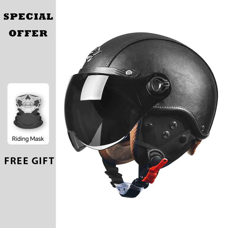 AD Ретро Мотоциклетный Полушле – обзор и цена Vintage Open Face Retro Helmet