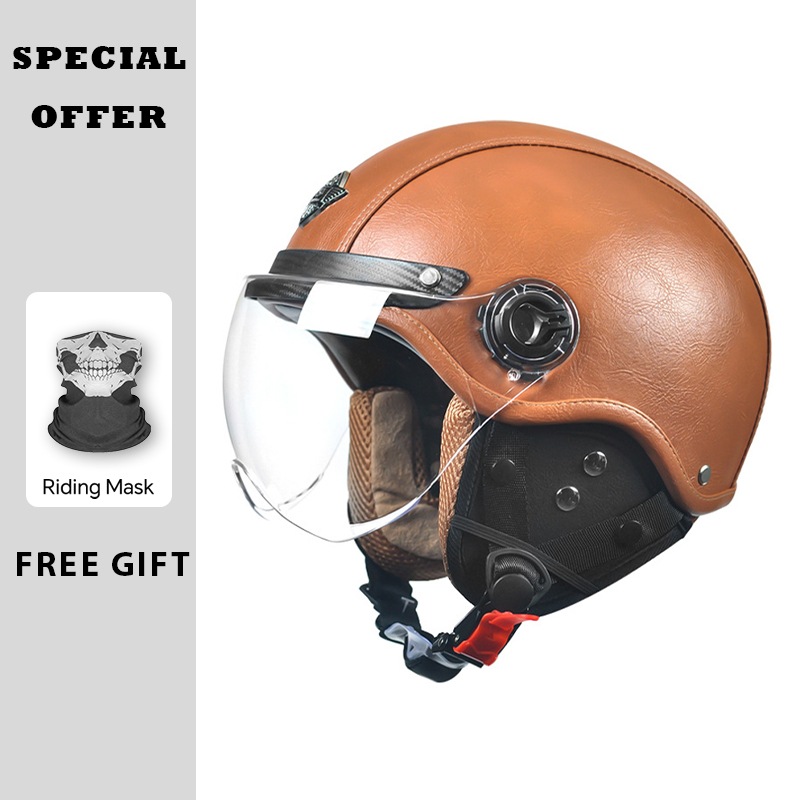 AD Ретро Мотоциклетный Полушле – обзор и цена Vintage Open Face Retro Helmet