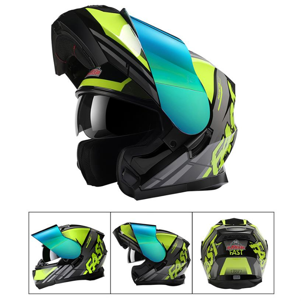 Полнолицевой мотоциклетный шле – обзор и цена Dual Visor Motorcycle Racing Helmet
