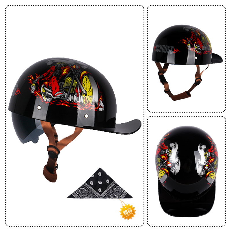 Мотоциклетный шлем Uchoose, ви – обзор и цена Vintage Open Face Retro Helmet