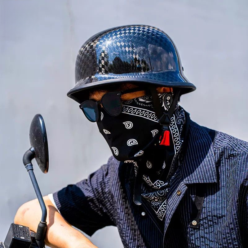 Полушлем из кованого углеродно – обзор и цена Carbon Fiber Lightweight Motorcycle Helmet