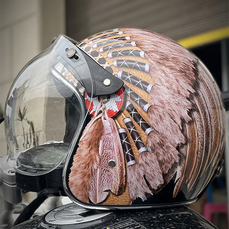 2025 Новый ретро винтажный мот – обзор и цена Vintage Open Face Retro Helmet