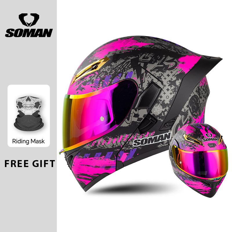 Унисекс, одобренный DOT, откид – обзор и цена Dual Visor Motorcycle Racing Helmet