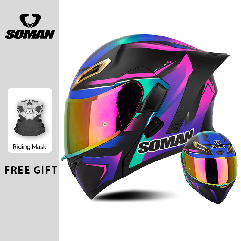 Унисекс, одобренный DOT, откид – обзор и цена Dual Visor Motorcycle Racing Helmet