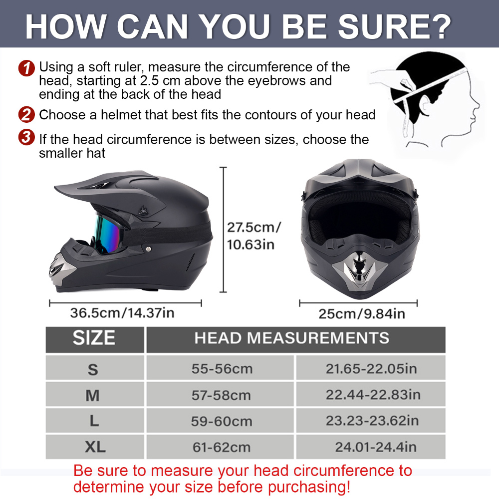 Мотошлем для бездорожья, компл – обзор и цена Off Road Motocross Helmet Goggles Set