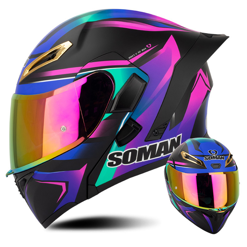 Мотоциклетный шлем с двойным о – обзор и цена Modular Flip Up Motorcycle Helmet Dot Approved