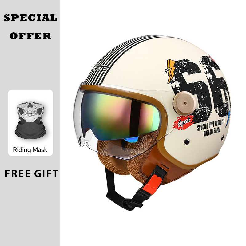 Ретро TT&CO мотоциклетные шлем – обзор и цена Vintage Open Face Retro Helmet