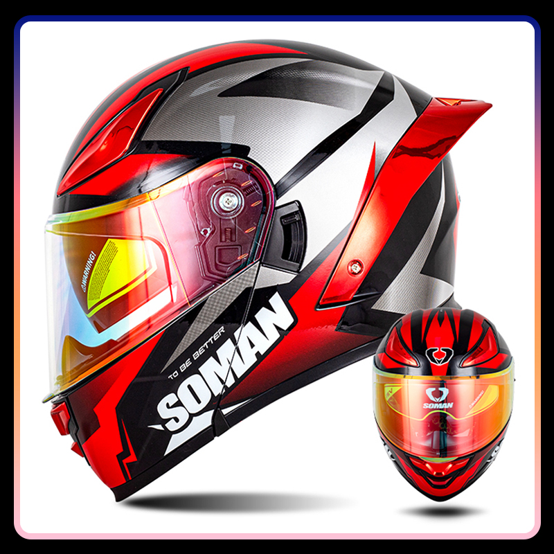 Мужской мотоциклетный шлем с д – обзор и цена Modular Flip Up Motorcycle Helmet Dot Approved