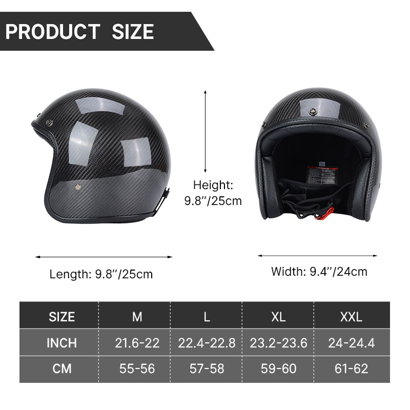 Суперлегкий винтажный шлем из  – обзор и цена Carbon Fiber Lightweight Motorcycle Helmet