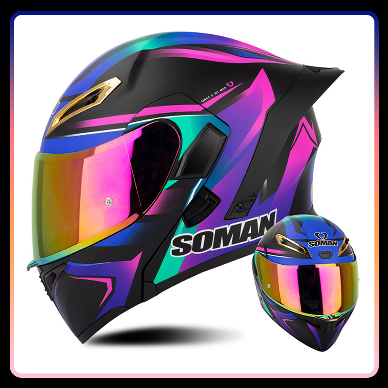 Мотоциклетный шлем с двойными  – обзор и цена Modular Flip Up Motorcycle Helmet Dot Approved