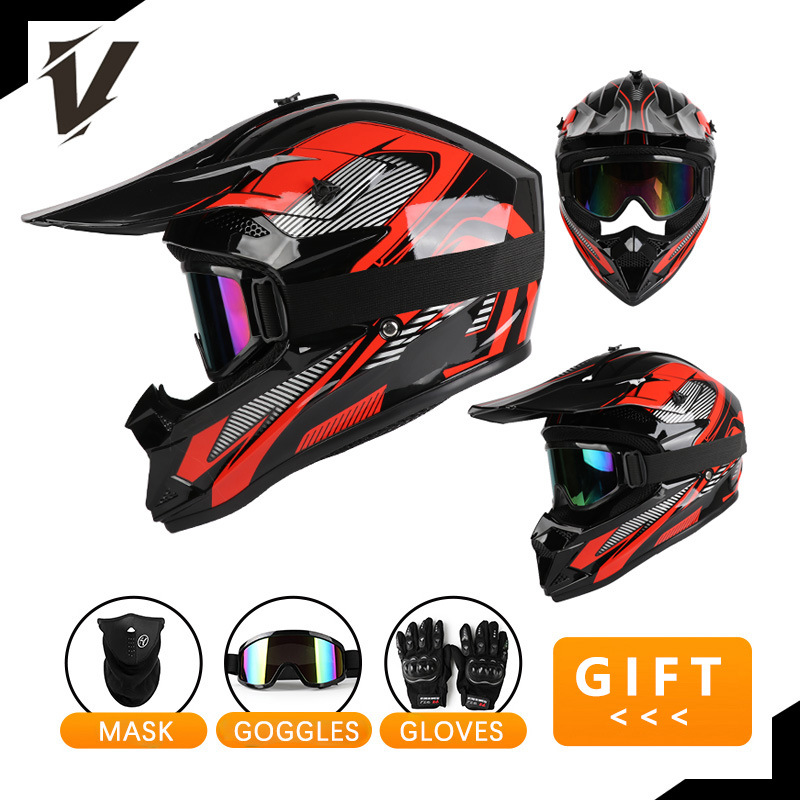 Комплект мотоциклетного шлема  – обзор и цена Off Road Motocross Helmet Goggles Set