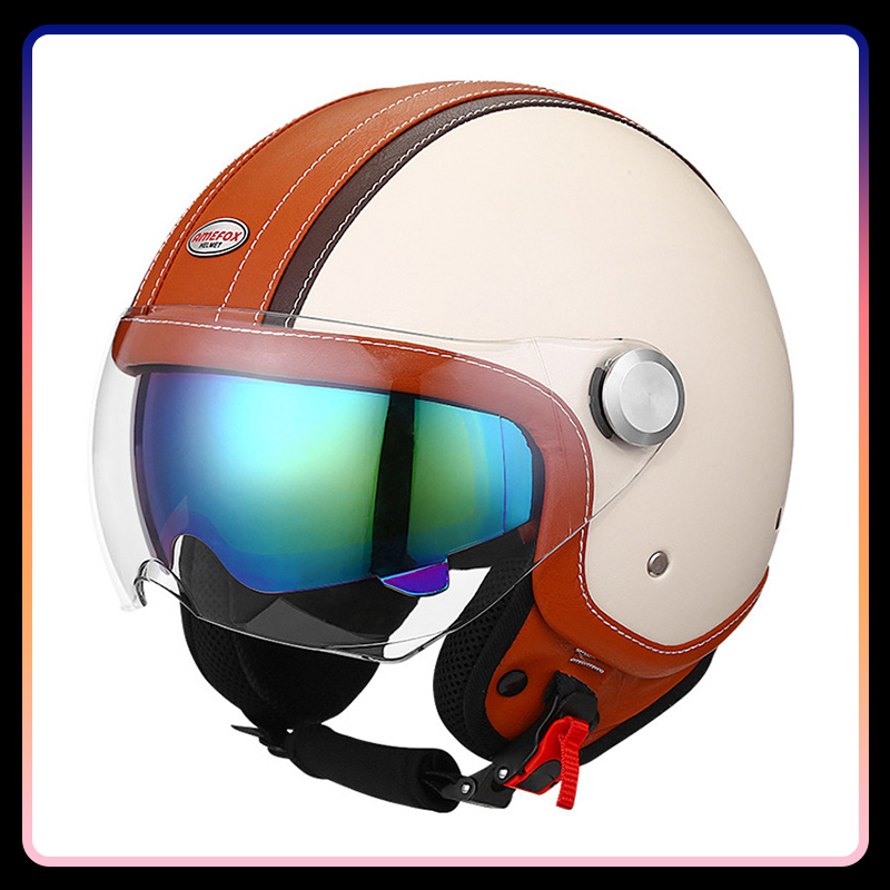 Одобренный DOT мотоциклетный ш – обзор и цена Vintage Open Face Retro Helmet