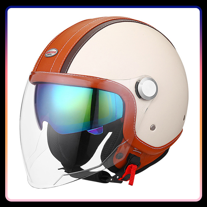 Одобренный DOT мотоциклетный ш – обзор и цена Vintage Open Face Retro Helmet