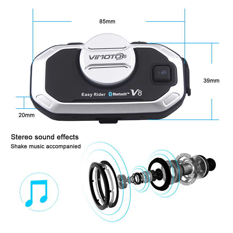 Vimoto V8 Мотоциклетный шлем Г – обзор и цена Full Face Motorcycle Helmet With Bluetooth