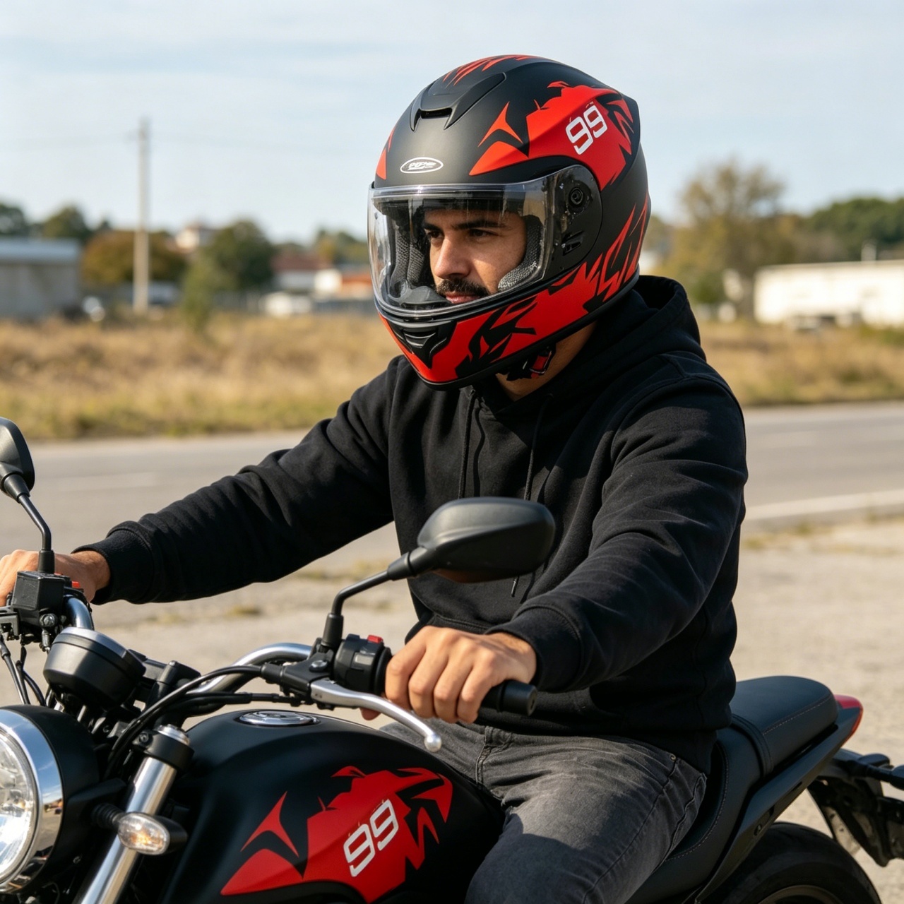 Мотошлем мужской полнолицевой  – обзор и цена Dual Visor Motorcycle Racing Helmet
