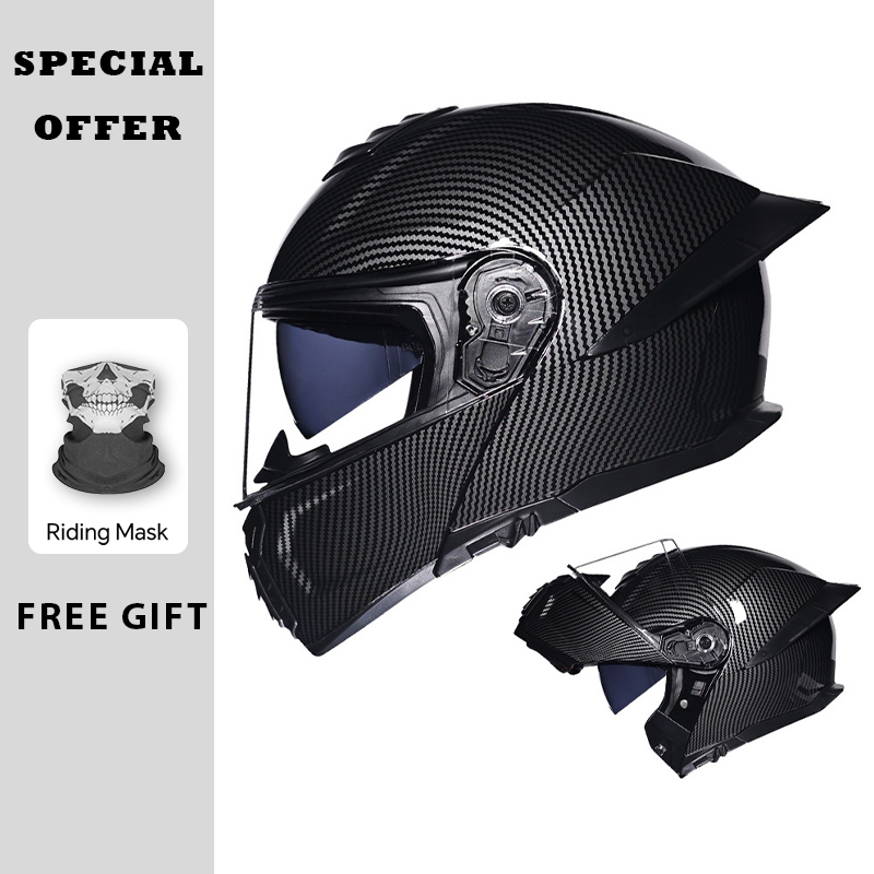 Мотоциклетный откидной шлем с  – обзор и цена Dual Visor Motorcycle Racing Helmet