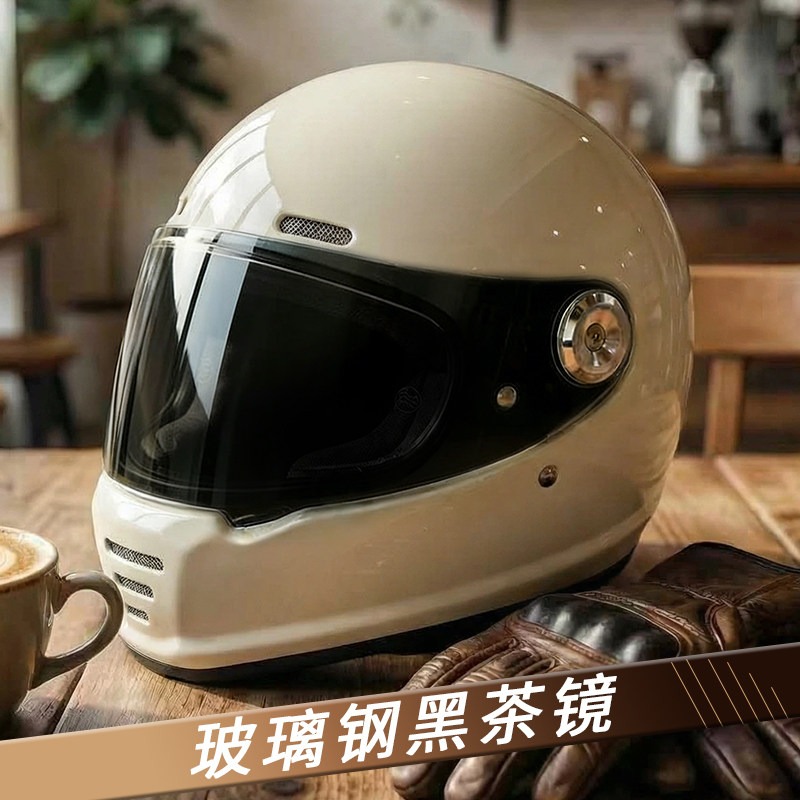 Ретро-шлем из углеродного воло – обзор и цена Carbon Fiber Lightweight Motorcycle Helmet