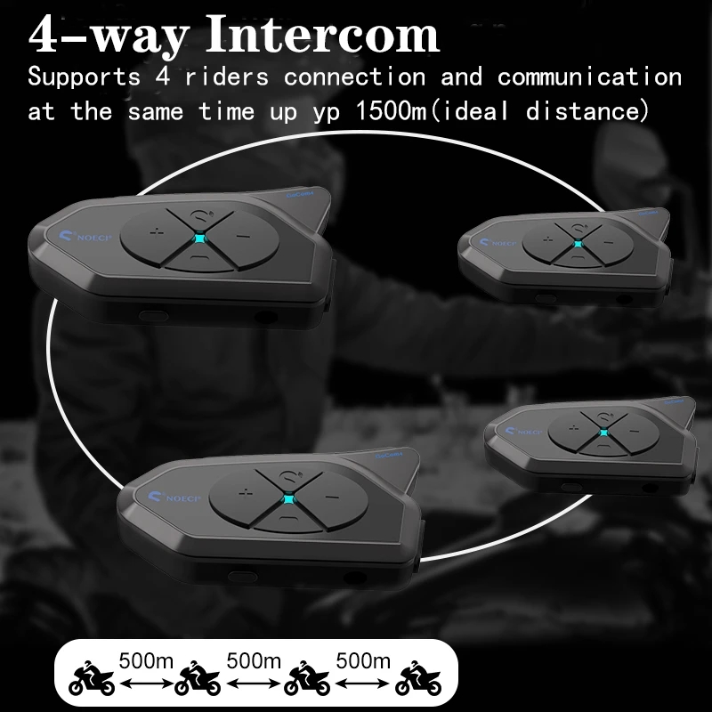 Мотогарнитура GOCOM4 для шлема – обзор и цена Universal Motorcycle Helmet Intercom Headset