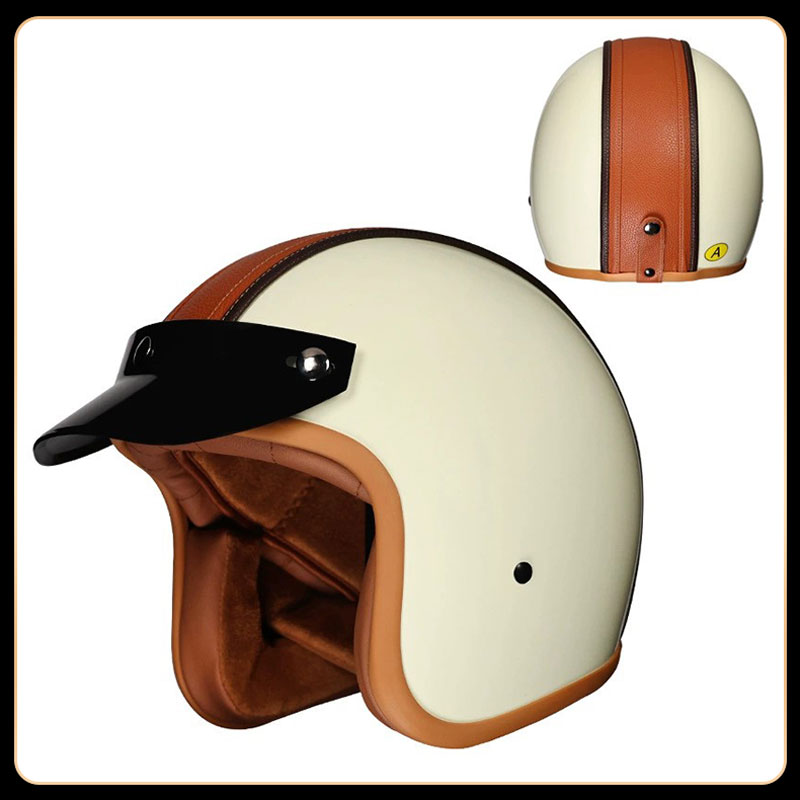 Винтажный мотоциклетный шлем 3 – обзор и цена Vintage Open Face Retro Helmet