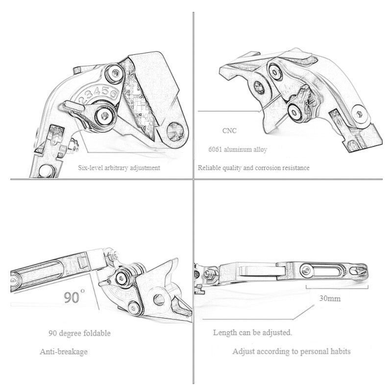 Для Honda NC750X NC 750X2016-2 – обзор и цена Cnc Aluminum Adjustable Brake Clutch Levers