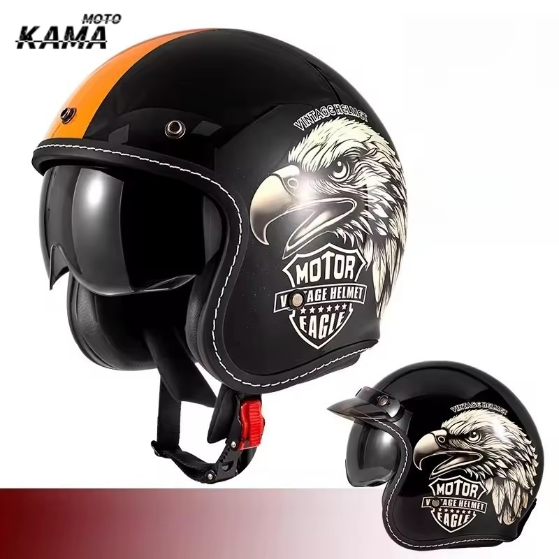 ХИТ ПРОДАЖ: Винтажный мотошлем – обзор и цена Vintage Open Face Retro Helmet