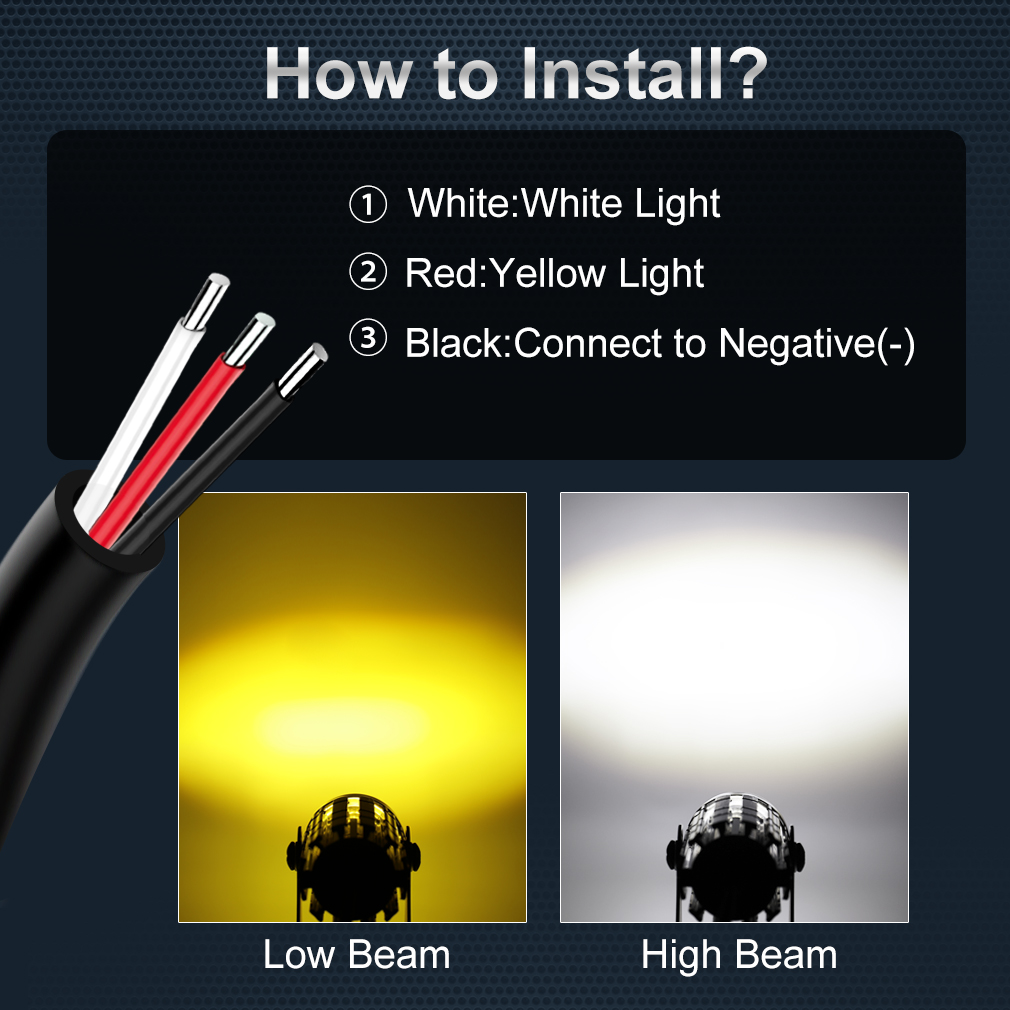 Универсальный мотоциклетный св – обзор и цена Universal Motorcycle Led Headlight Projector